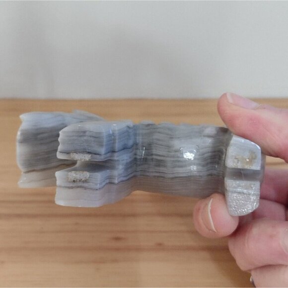 Vintage Carved Gray Onyx Stone Scottie Scotty Dog Figurine Standing - Picture 6 of 8